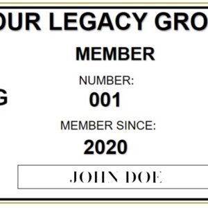 A member card for the four legacy groups.
