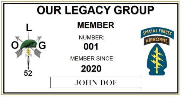 A member card for the four legacy groups.